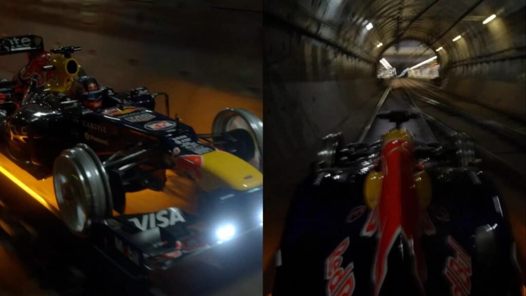 Red Bull Drives Sebastian Vettel’s Title-Winning RB8 F1 Car on Madrid’s Metro Tracks