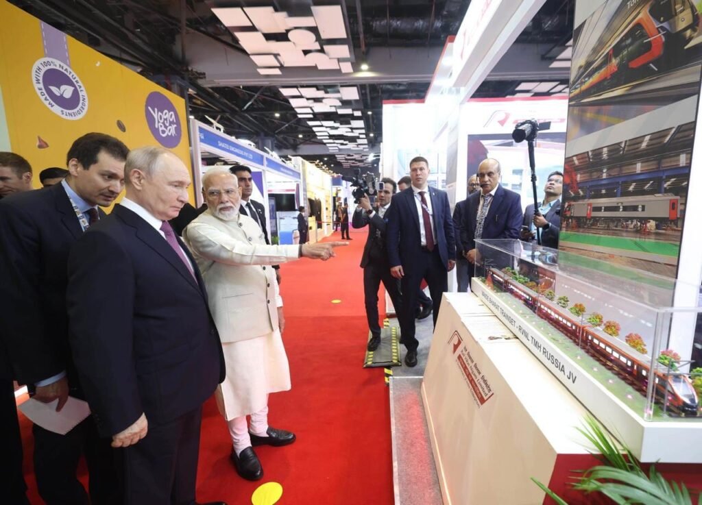 PM Modi Putin RVNL stall