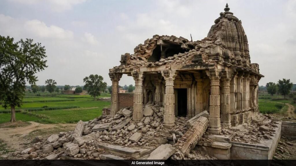 Outrage in Pakistan Over Alleged Demolition of Century-Old Hindu Temple in Narowal; Government Claims Structure Collapsed Due to Rains