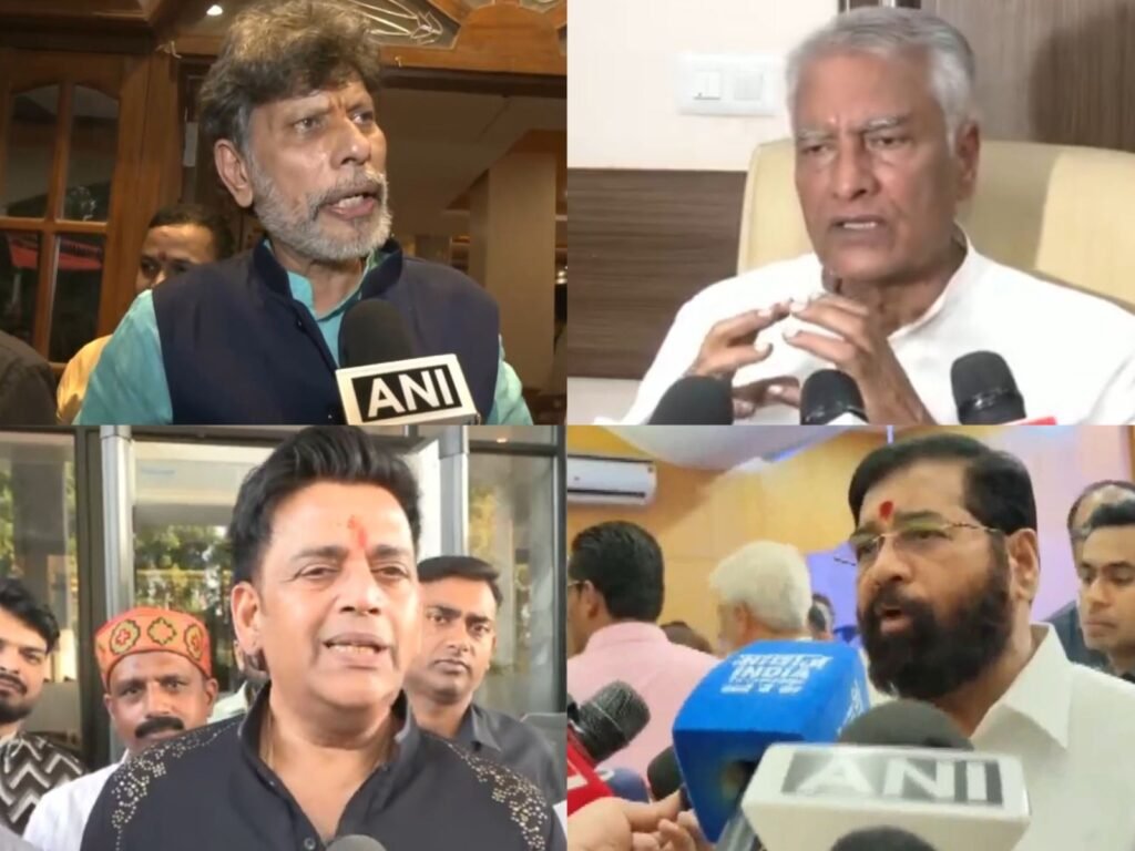 BJP leaders condemn Kharge’s remarks on PM Modi’s father, demand apology BJP leaders Kiran Singh Deo, Sunil Jakhar, Ravi Kishan, and Eknath Shinde(Photo/ANI)