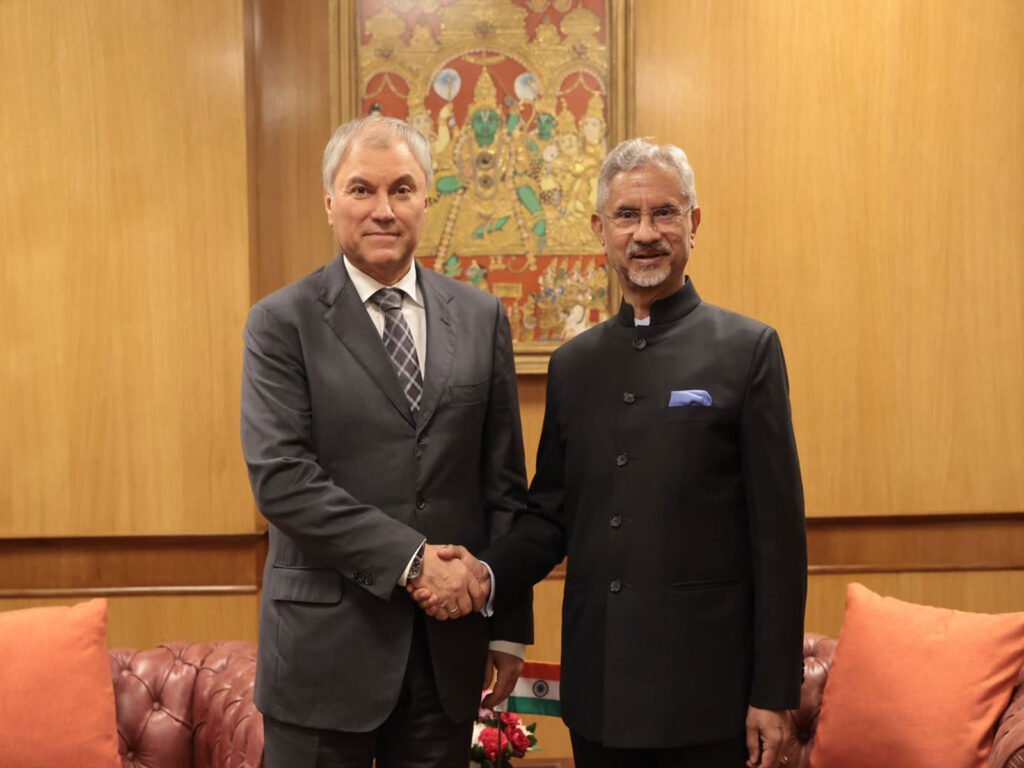 BRICS Parliamentary Forum: Jaishankar meets Russian Duma Chairman Volodin External Affairs Minister S Jaishankar met with Vyacheslav Volodin, Chairman of the State Duma of the Federal Assembly of the Russian Federation (Photo/